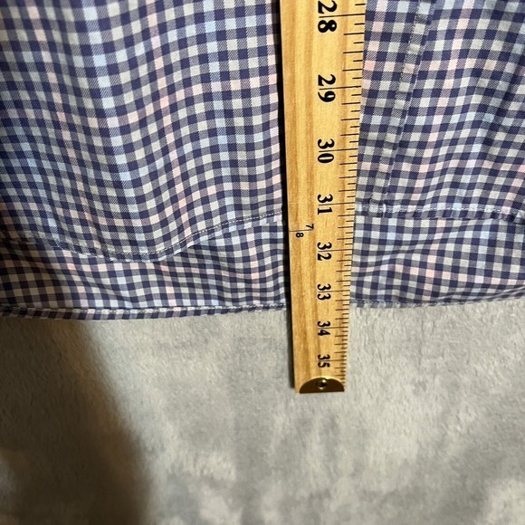 Peter Millar Blue Plaid Button Down Shirt Men's Size Large Long Sleeve - Picture 9 of 9